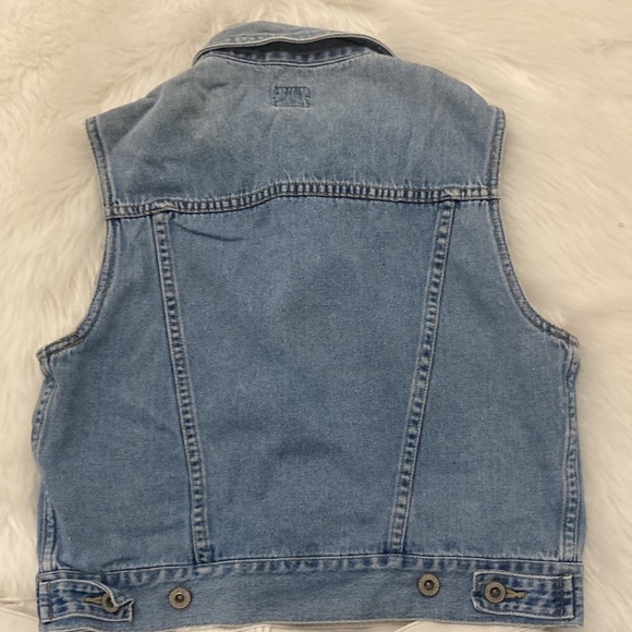 Vintage U.S.A. Classic Authentic size Medium Blue Jean Vest - Picture 9 of 9
